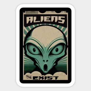 Aliens Exists Sticker